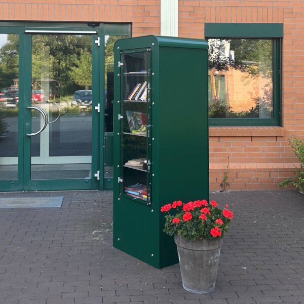 Außenbereich Bücherschrank in RAL-Farbe