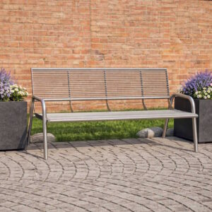 BANK-005 Edelstahl-Parkbank