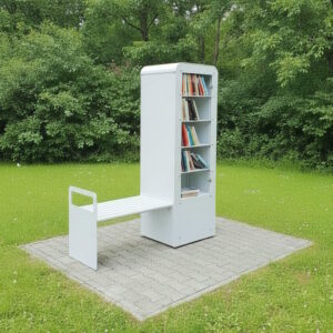 BOOK-4 Öffentlicher Bücherschrank weiß