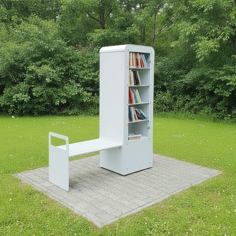 BOOK-4 Öffentlicher Bücherschrank weiß